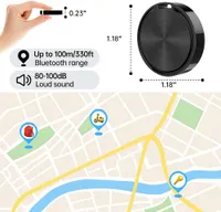 Bluetooth-трекер для Android (4 шт) с поддержкой "Google Find My Device", IP67, Черный — фото 3