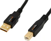 Кабель USB 2.0 A-Male to B-Male (для принтера/сканера) 3 метри, Позолочені контакти, Чорний — фото 2