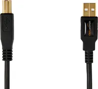 Кабель USB 2.0 A-Male to B-Male (для принтера/сканера) 3 метри, Позолочені контакти, Чорний — фото 4