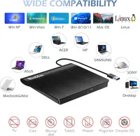 Зовнішній CD/DVD привід USB 3.0 (Пишучий) для Ноутбука/ПК, Портативний — фото 7
