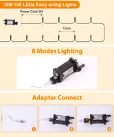 Гірлянда світлодіодна 10м 100 LED (Теплий білий), Від мережі, Пульт, Таймер, IP44