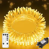 Гірлянда світлодіодна 10м 100 LED (Теплий білий), Від мережі, Пульт, Таймер, IP44 — фото 5