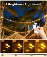 Гірлянда світлодіодна 10м 100 LED (Теплий білий), Від мережі, Пульт, Таймер, IP44 — фото 7