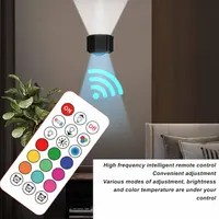 Настінний світильник (Бра) на акумуляторі з RGB підсвічуванням, Магнітний 360°, Сенсорний — фото 6