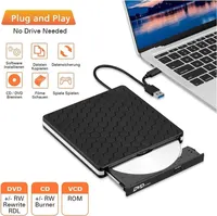 Зовнішній CD/DVD привід (Дисковод) USB 3.0 + Type-C, Портативний, Універсальний — фото 4
