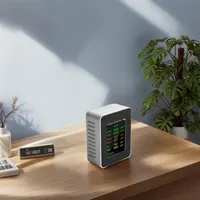 Аналізатор якості повітря 9-в-1 (CO2, PM2.5, HCHO, TVOC), Портативний детектор, Чорний — фото 9