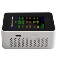 Анализатор качества воздуха 9-в-1 (CO2, PM2.5, HCHO, TVOC), Портативный детектор, Черный — фото 2