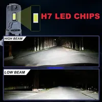 Автолампы LED H7 80W 10000Lm (2 шт), 6500K Холодный белый, IP68, Mini Size — фото 4