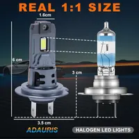 Автолампы LED H7 80W 10000Lm (2 шт), 6500K Холодный белый, IP68, Mini Size — фото 7