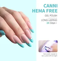 Гель-лак CANNI "Aurora Glitter" (Без HEMA), 9 мл, Блискучий шиммер, Гіпоалергенний — фото 6