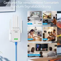 Підсилювач Wi-Fi сигналу (Репітер) 1200 Мбіт/с, 6 Антен, 5000 кв.м покриття, LAN порт — фото 2