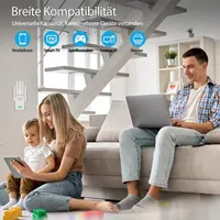 WLAN Amplifier, WiFi Repeater with 6 Antennas, 5,000 m² Coverage & 50 Devices, LAN Port, Access Point Mode, White — фото 6