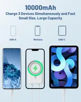 Магнітний Power Bank 10000mAh Yiisonger (MagSafe), Бездротова зарядка 15W, PD 20W, Білий — фото 6