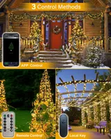 Гірлянда "Кластер" (Cluster Lights) 3 метри 240 LED, Вулична/Домашня, Тепле біле, Пульт — фото 5
