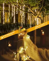 Гирлянда "Кластер" (Cluster Lights) 3 метра 240 LED, Уличная/Домашняя, Теплый белый, Пульт — фото 4