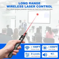 Беспроводной презентер (Кликер) с телескопической указкой, USB, Цифровой дисплей, Перезаряжаемый — фото 3