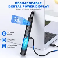Бездротовий презентер (Клікер) з телескопічною указкою, USB, Цифровий дисплей, Що перезаряджається