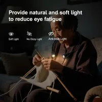 LED Rechargeable Neck Reading Light， Suitable for Reading Books with 3 Color Temperatures, 90 Hour Long-Lasting Recharging Lamp, Ergonomic, Suitable for Reading, Weaving, and Repairing — фото 6