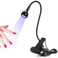 Міні UV/LED лампа для нігтів (На прищіпці), Гнучка, USB, Для полімеризації гель-лаку