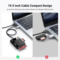 Картрідер UGREEN 4-в-1 USB 3.0 (SD / MicroSD / CF / MS), Високошвидкісний, Читає 4 карти одночасно — фото 8