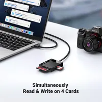 Картридер UGREEN 4-в-1 USB 3.0 (SD / MicroSD / CF / MS), Высокоскоростной, Читает 4 карты одновременно — фото 4