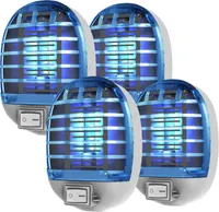 Электрическая ловушка для комаров и мух (Bug Zapper) 4 шт, УФ-свет, Для розетки — фото 8