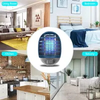 Электрическая ловушка для комаров и мух (Bug Zapper) 4 шт, УФ-свет, Для розетки — фото 9
