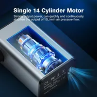 Електричний велонасос CYCLAMI Mini (150 PSI), Акумуляторний, Type-C, Для Presta/Schrader — фото 6