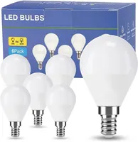Набір LED ламп E14 6W ( 50W) G45 Куля, Тепле біле 3000K, 6 штук
