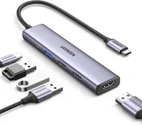 USB-C Хаб UGREEN Revodok 5-в-1: 4K HDMI, 100W PD, 3x USB-A, Алюмінієвий