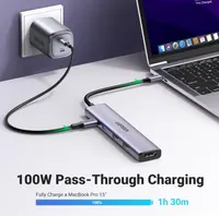 USB-C Хаб UGREEN Revodok 5-в-1: 4K HDMI, 100W PD, 3x USB-A, Алюмінієвий — фото 5