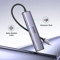USB-C Хаб UGREEN Revodok 5-в-1: 4K HDMI, 100W PD, 3x USB-A, Алюминиевый — фото 2