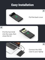 Зовнішня кишеня для HDD/SSD 2.5" UGREEN USB 3.0 (Корпус для диска), SATA III, 5 Гбіт/с, Чорний — фото 3