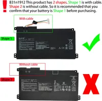 Аккумулятор для ноутбука ASUS B31N1912 (Vivobook E410MA, E510MA, L410MA), 42Wh, Оригинальное качество — фото 3