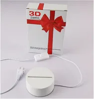 3D Lamp and Night Light For Kids and Adults - Enjoy The Relaxing Ambience In Any Room - A PLUG Rechargeable, 3 Colour Settings