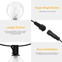 31FT/9.5M Garden Festoon Lights, 25+4 Spare Bulbs, Waterproof, Perfect for Garden, Christmas, Gazebo, Party — фото 3