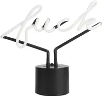 Amped & Co Neon FUCK Desk Light - Real Neon Glows Blue, Hand-Crafted Glass, Large 9"x11.5", Black Base With Silicone Pad — фото 4