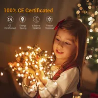 Гірлянда світлодіодна 100 метрів 1000 LED (Бобіна), Тепле біле, Вулична IP44, 8 режимів