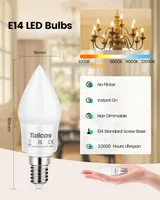 Набір LED ламп E14 5W (Свічка C35) Тепле біле, 12 штук, Енергозберігаючі — фото 2
