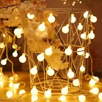 Гірлянда світлодіодна 300 LED, 39 м, теплий білий, з вилкою, IP65, з пультом димування, для дому та вулиці, кульки — фото 4