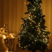 Safe Voltage 400 Bright LEDs 40 Metres Warm White String Fairy Lights for Christmas Tree Party Wedding Events, 8 Modes, Timer, Long Lead — фото 3