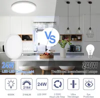 24W LED Ceiling Light Dimmable 3000K 4000K 6500K Round 2160LM IP44 White Modern Ultra Thin Flat Ø30cm for Kitchen Bathroom — фото 5