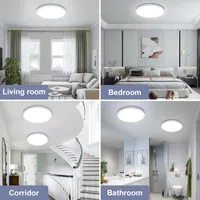 Ультратонкий стельовий LED світильник 24W (Ø30см) IP44, 3 режими світла (3000K-6500K), Білий — фото 6