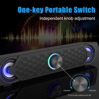 Smalody PC Speakers, Computer Speaker, USB Soundbar, Gaming with Cool LED Lights, Multimedia Speaker Perfect for PC Games,Computer, Desktop, Laptop — фото 5