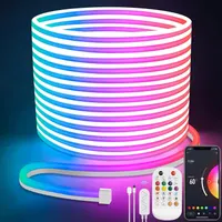 Неонова LED стрічка 20 метрів (Гнучкий неон) RGB, Розумна (App Control), Вологостійка, Музична — фото 4
