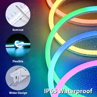 Неонова LED стрічка 20 метрів (Гнучкий неон) RGB, Розумна (App Control), Вологостійка, Музична — фото 8
