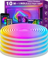 Неоновая LED лента 10 метров (Гибкий неон) RGB, Умная (Wi-Fi/Bluetooth App), IP65 Водонепроницаемая — фото 2