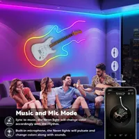 Неоновая LED лента 10 метров (Гибкий неон) RGB, Умная (Wi-Fi/Bluetooth App), IP65 Водонепроницаемая — фото 7
