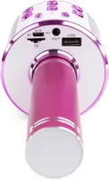 Детский караоке-микрофон MAX KM01 (Bluetooth, Динамик, Эхо, LED), Розовый — фото 3