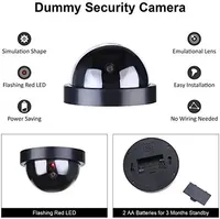 Муляж камеры видеонаблюдения (Купольная/Dome) с мигающим красным LED, Черный — фото 2